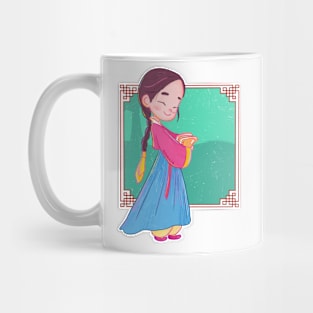 cute hanbok girl Mug